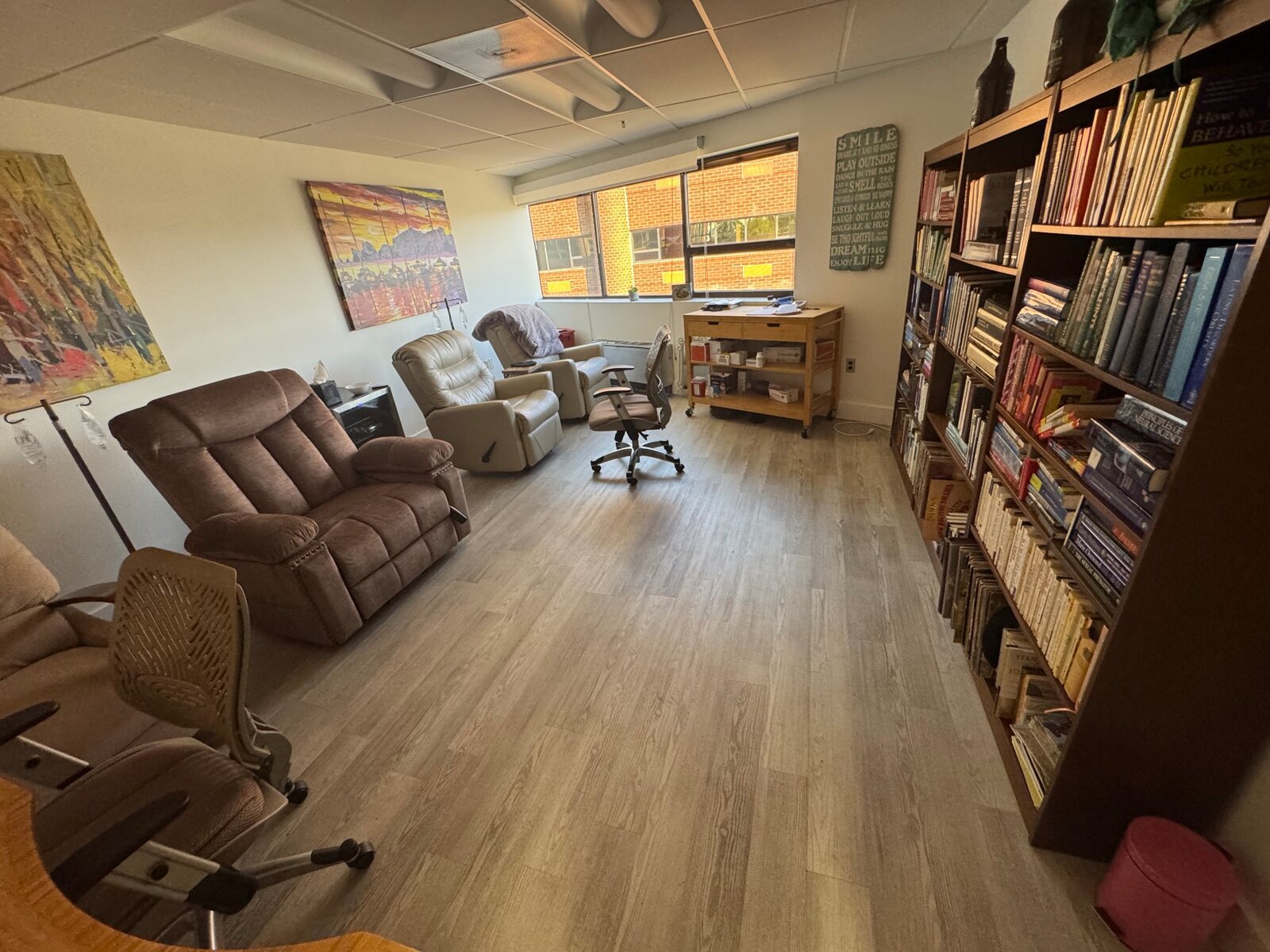 Ketamine treatment room at Inclusive Behavioral Health